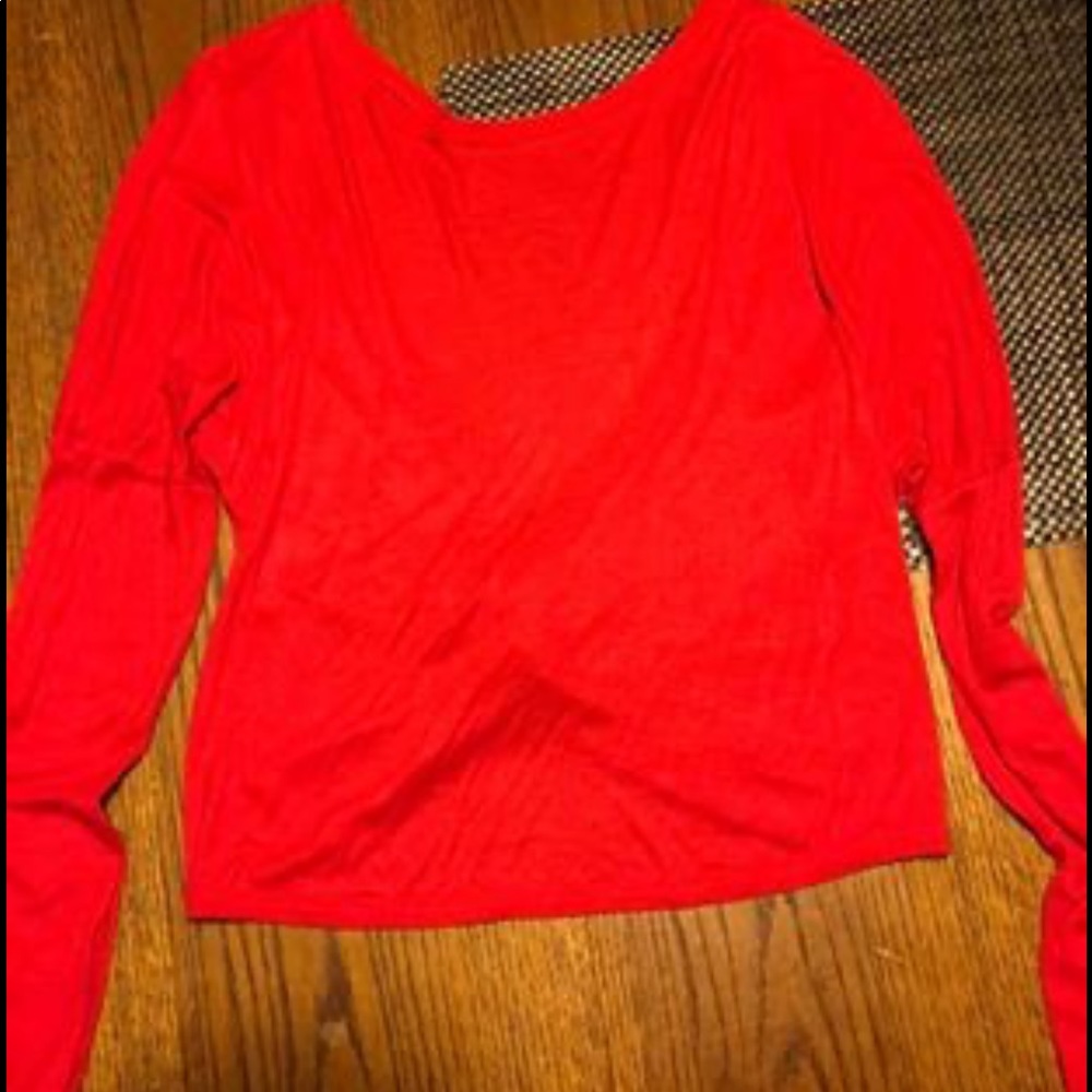 Bright red crop top
